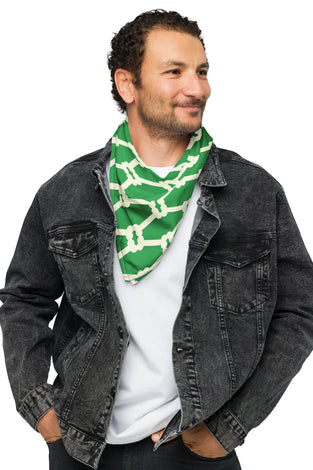 Lucky Paws Club Bone Patterned Bandana