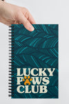 Patterned Lucky Paws Club Spiral Notebook