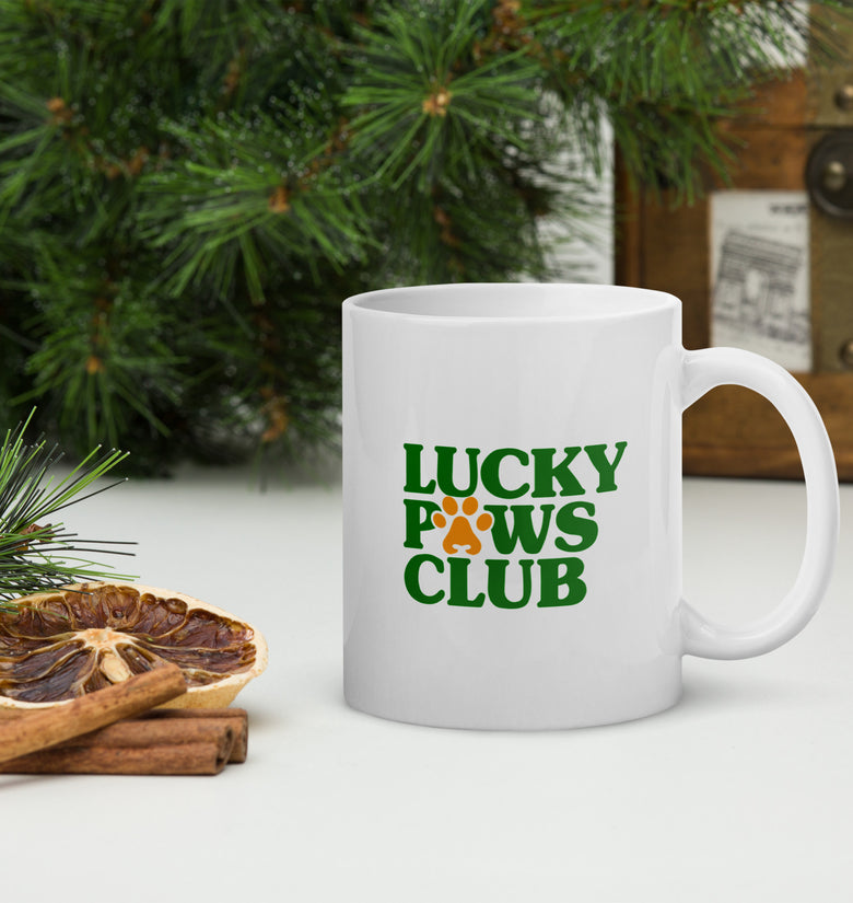 Lucky Paws Club Logo Glossy Mug